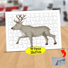 66364 Mutlu Boynuzlu Dağ Geyiği 99 Parça Puzzle Yapboz Tablo
