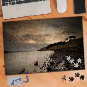 664 Kapalı Gökyüzü Deniz Kıyısı 240 Parça Puzzle Yapboz Tablo