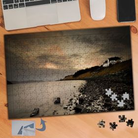 664 Kapalı Gökyüzü Deniz Kıyısı 240 Parça Puzzle Yapboz Tablo