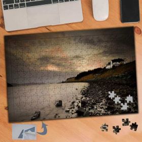 664 Kapalı Gökyüzü Deniz Kıyısı 240 Parça Puzzle Yapboz Tablo