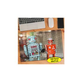 665 Nostajik Robot Oyuncaklar Fotoğrafı 240 Parça Puzzle Yapboz