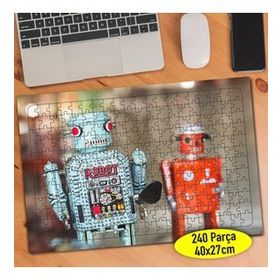 665 Nostajik Robot Oyuncaklar Fotoğrafı 240 Parça Puzzle Yapboz