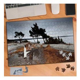 666 Deniz Kenarında Bank 240 Parça Puzzle Yapboz Tablo