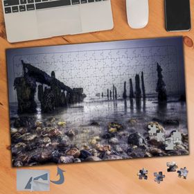 667 Deniz İçindeki Uzun Taşlar 240 Parça Puzzle Yapboz Tablo