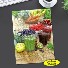 66735186 Meyveli Smoothie Kokteyl 240 Parça Puzzle Yapboz