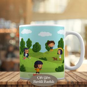 66854 Piknik Alanında Eğlenceli İnsanlar Kupa Bardak