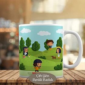 66854 Piknik Alanında Eğlenceli İnsanlar Kupa Bardak
