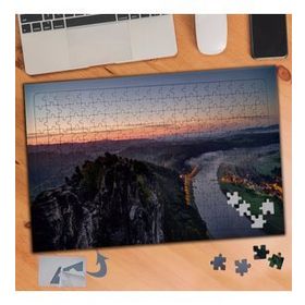 669 Yol Kenarındaki Dağ Manzara 240 Parça Puzzle Yapboz Tablo