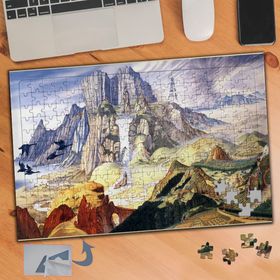 671 Vadi Çizim İllüstrasyon 240 Parça Puzzle Yapboz Tablo