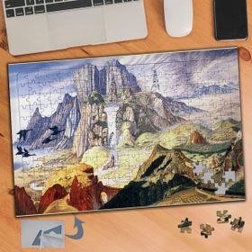 671 Vadi Çizim İllüstrasyon 240 Parça Puzzle Yapboz Tablo