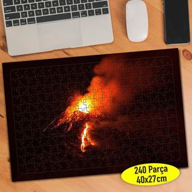 673 Doğal Afet Yanardağ Lav Püskürmesi 240 Parça Puzzle Yapboz