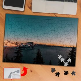 6733 Gün Batımı Deniz Ağaçlar 240 Parça Puzzle Yapboz Tablo
