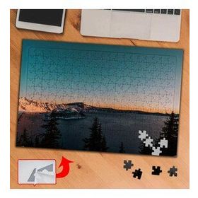6733 Gün Batımı Deniz Ağaçlar 240 Parça Puzzle Yapboz Tablo