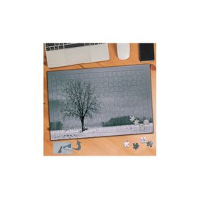677 Karlı Kuru Ağaç Doğa Manzara 240 Parça Puzzle Yapboz Tablo