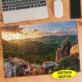 67727848 Gün Batımında Doğa Manzarası 240 Parça Puzzle Yapboz