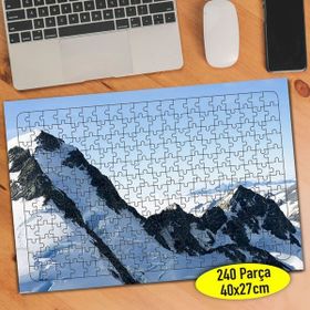 67899322 Karlı Dağlar Doğa Manzarası 240 Parça Puzzle Yapboz