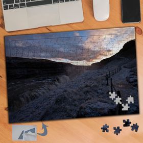 679 Karlı Dağ Yolu Manzara 240 Parça Puzzle Yapboz Tablo