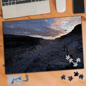 679 Karlı Dağ Yolu Manzara 240 Parça Puzzle Yapboz Tablo