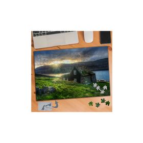 680 Göl Kenarında Taş Ev 240 Parça Puzzle Yapboz Tablo