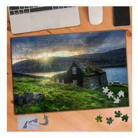 680 Göl Kenarında Taş Ev 240 Parça Puzzle Yapboz Tablo
