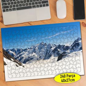 68190450 Kış Mevsimi Karlı Dağ Manzarası 240 Parça Puzzle Yapboz