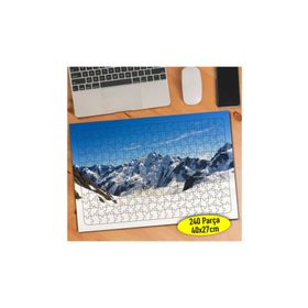 68190450 Kış Mevsimi Karlı Dağ Manzarası 240 Parça Puzzle Yapboz