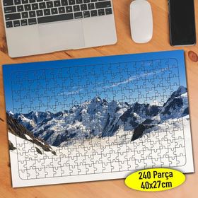 68190450 Kış Mevsimi Karlı Dağ Manzarası 240 Parça Puzzle Yapboz