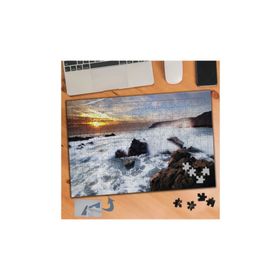 682 Kayaya Çarpan Sular Deniz 240 Parça Puzzle Yapboz Tablo