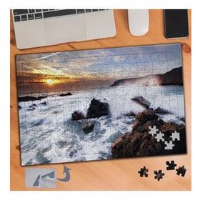 682 Kayaya Çarpan Sular Deniz 240 Parça Puzzle Yapboz Tablo