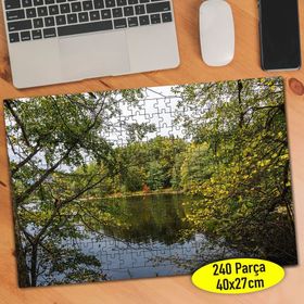 68451 Ukrayna Ormanı Göl Doğa Manzarası 240 Parça Puzzle Yapboz