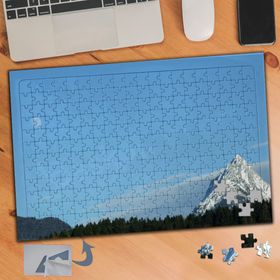 687 Mavi Gökyüzü Altında Dağ 240 Parça Puzzle Yapboz Tablo