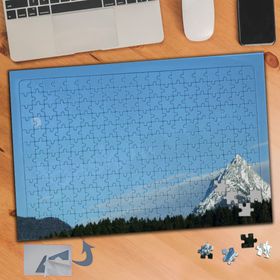 687 Mavi Gökyüzü Altında Dağ 240 Parça Puzzle Yapboz Tablo