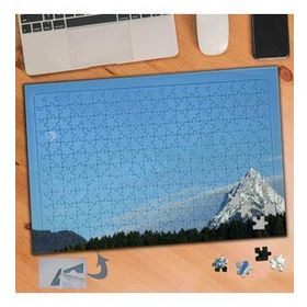 687 Mavi Gökyüzü Altında Dağ 240 Parça Puzzle Yapboz Tablo