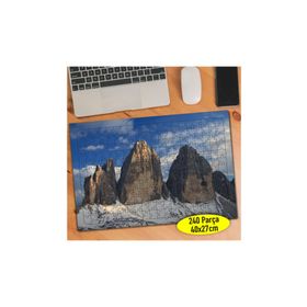68709094 Karlı Kış Mevsimi Kayalıklar 240 Parça Puzzle Yapboz