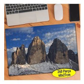 68709094 Karlı Kış Mevsimi Kayalıklar 240 Parça Puzzle Yapboz