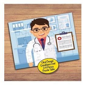 69 Sağlık Personeli Doktor 24 Parça Çocuklara Özel Yapboz Tablo