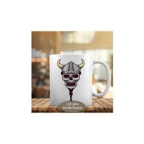 69 Viking Skull İskelet Kafatası Baskılı Kupa Bardak