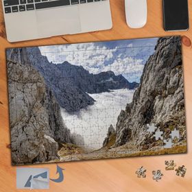 692 Sisli Sıra Dağlar Manzara 240 Parça Puzzle Yapboz Tablo