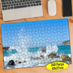 69561438 Kayalıklara Çarpan Hırçın Deniz 240 Parça Puzzle Yapboz