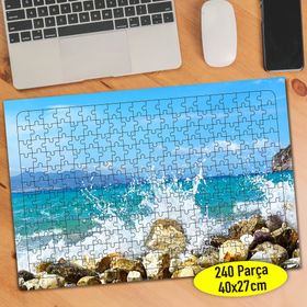 69561450 Kayalıklara Çarpan Hırçın Deniz 240 Parça Puzzle Yapboz
