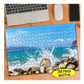 69561450 Kayalıklara Çarpan Hırçın Deniz 240 Parça Puzzle Yapboz