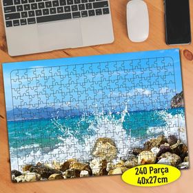 69561450 Kayalıklara Çarpan Hırçın Deniz 240 Parça Puzzle Yapboz