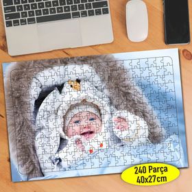 69689788 Gülümseyen Neşeli Sevimli Bebek 240 Parça Puzzle Yapboz
