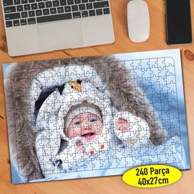 69689788 Gülümseyen Neşeli Sevimli Bebek 240 Parça Puzzle Yapboz