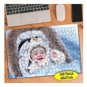 69689788 Gülümseyen Neşeli Sevimli Bebek 240 Parça Puzzle Yapboz