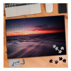 697 Kızıl Gökyüzü Denize Yansıma 240 Parça Puzzle Yapboz Tablo