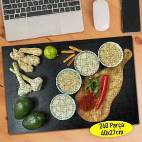 6972268 Avokado Sarımsak Biber Mutfak 240 Parça Puzzle Yapboz