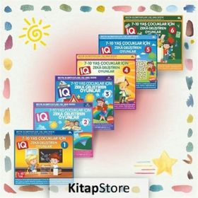 7-10 Yaş Çocuklar İçin IQ Zeka Geliştiren Oyunlar 6 Kitap Takım