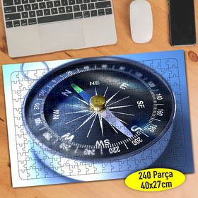 7 Analogic Compass Pusula ve Harita 240 Parça Puzzle Yapboz
