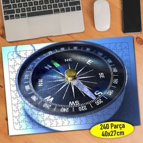 7 Analogic Compass Pusula ve Harita 240 Parça Puzzle Yapboz